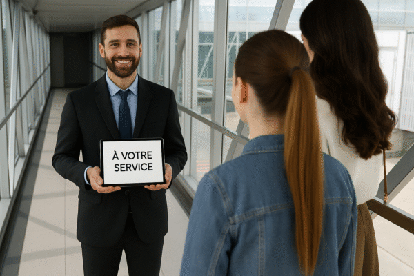 Van Mercedes Classe V à l'aéroport